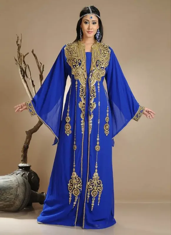 Picture of Radhe Designer Multicolor Georgette Kaftan Dress for Women - F23