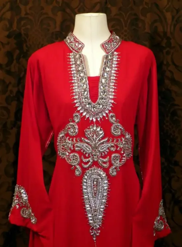 Picture of Radhe Designer Multicolor Georgette Kaftan Dress for Women - F40