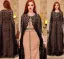 Picture of Black Georgette Kaftan Dress for Women - Look 14796