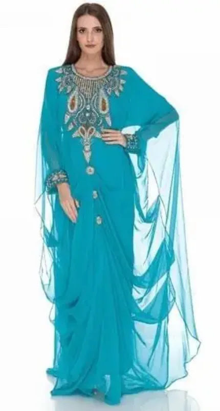 Picture of Radhe Designer Multicolor Georgette Kaftan Dress for Women - F45