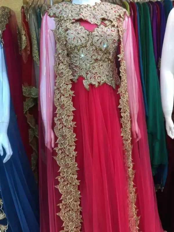 Picture of Radhe Designer Yellow Georgette Kaftan Dress for Women - F1102