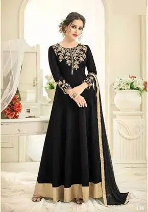 Picture of modest maxi gown lady evening black one shoulder long m