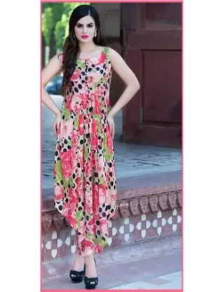 Picture of fashion batik print kaftantail wedding party womens lon