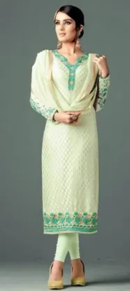 Picture of fashion lace long sleeve wedding dress white ivory brid