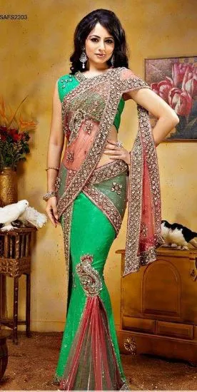 Picture of Bhagalpuri Art Silk Purple Pakistani Designer Saree Par