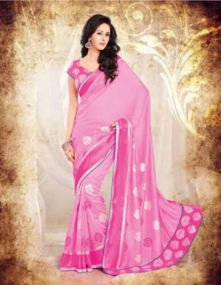 Picture of Black Indian Wedding Bollywood Designer Cotton Saree Sa