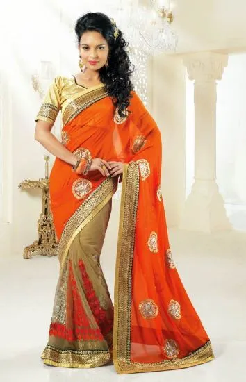 Picture of Fancy Bollywood Sari Designer Indian Partywear Saree Tr