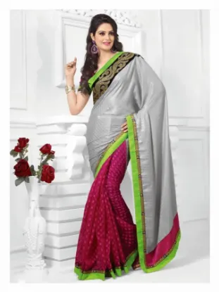 Picture of Fancy Cultural Bollywood Party Saree Wear Indian Weddin