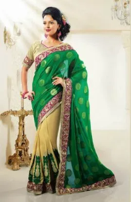 Picture of Fancy Partywear Saree Reception Bollywood Sari Designer