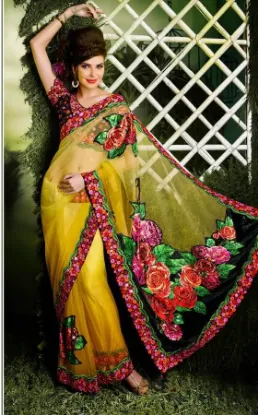 Picture of Fancy Sari Evening Bollywood Party Saree Designer India