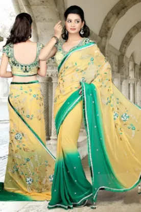 Picture of Festive Saree Wedding modest maxi gown Designer Recepti