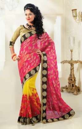 Picture of Festive Sari modest maxi gown Reception Wedding Designe