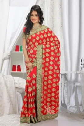 Picture of grand varanashi silk saree handloom grand jari full wor
