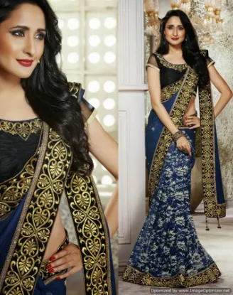 Picture of reception attractive sari designer bollywood indian sar