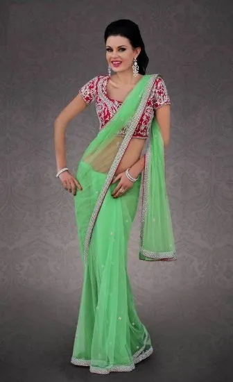 Picture of u party sari indian designer bridal traditional saree w