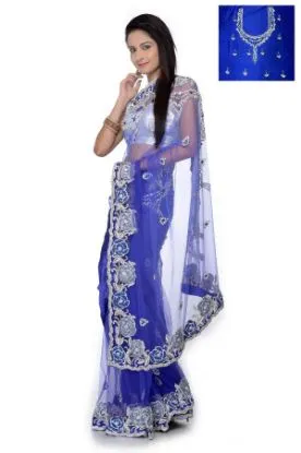 Picture of handmade art silk saree dress making stripe printed bla