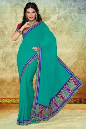 Picture of bollywood designer sari pakistani indian sari tradition