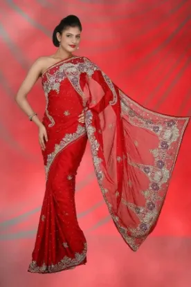Picture of designer pakistani indian partywear saree wedding bolly