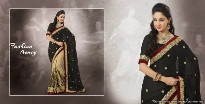 Picture of designer partywear sari celebrity bollywood festive sar