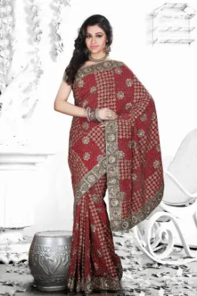 Picture of dhruva georgette printed casual saree sari bellydance f