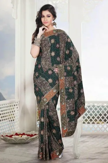 Picture of dress partywear saree wedding exclusive bollywood sari 