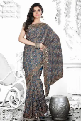 Picture of dyuti georgette printed casual saree sari bellydance fa