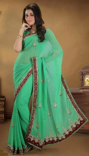 Picture of ekantika georgette printed casual saree sari bellydance