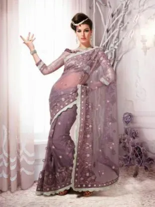 Picture of georgette sari indian ethnic wedding bollywood designer