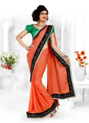 Picture of indian ethnic casual saree blouse design saree fashion 