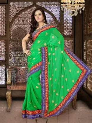 Picture of indian ethnic exclusive designer wear sari women fashio