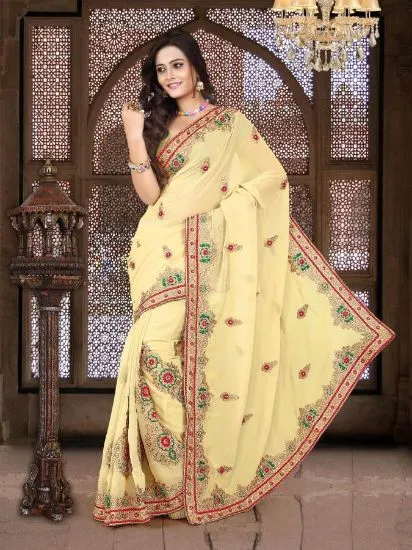 Picture of indian ethnic handmade sari pure silk floral printed pi