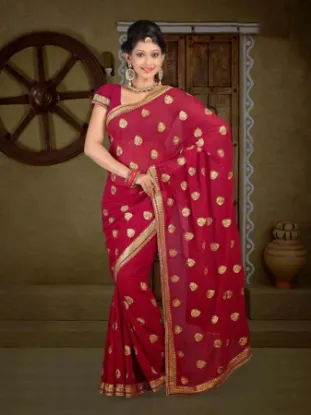 Picture of indian party wear saree designer bollywood kashmiri wor