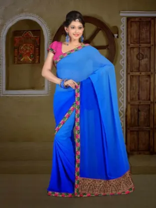 Picture of indian partywear saree wedding bollywood stylish sari d
