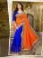 Picture of indian tradition designer red zari work bollywood sari 