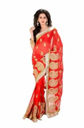Picture of indian handmade pure silk multicolour saree abstract pr