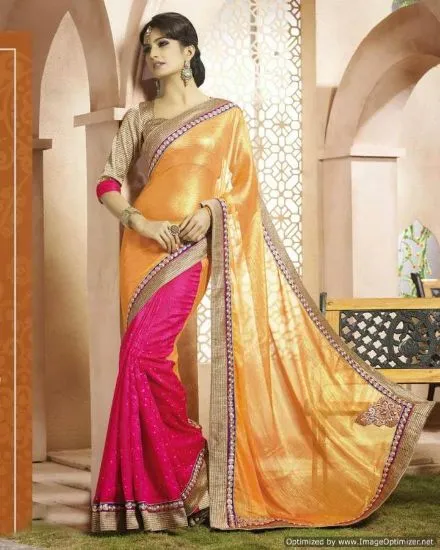 Picture of indian women wear traditional craft fabric saree ethni,