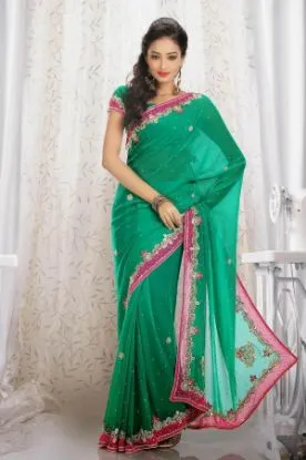 Picture of modest maxi gown listing green indian silk saree grand 