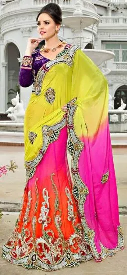 Picture of modest maxi gown listing sanskriti handmade heavy saree