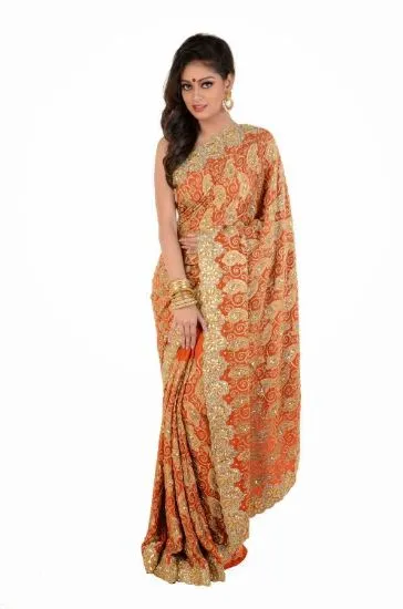 Picture of indian designer saree designer saree fashion saree mul,