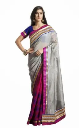 Picture of indian ethnic handmade saree pure cotton embroidered sa