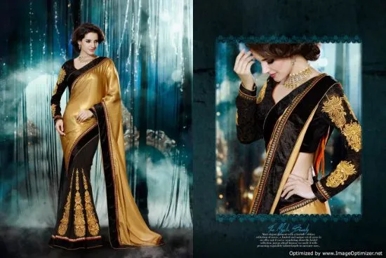Picture of perfect fashion awesome look printed designer saree co,