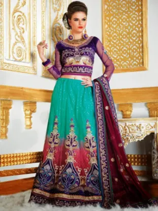 Picture of heavy indian pakistani partywear sari wedding designer 
