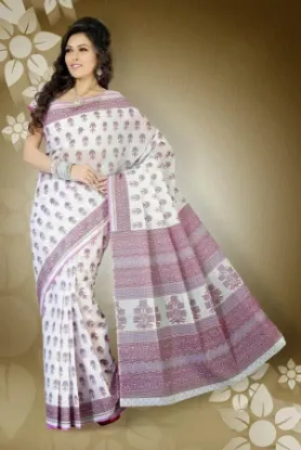 Picture of indian bandhani printed sari silk blend handmade style 