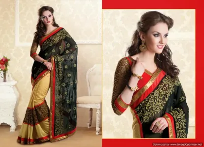 Picture of indian beautiful designer modest maxi gown sari traditi