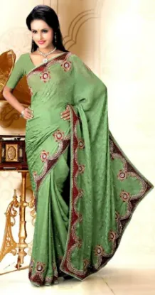 Picture of indian handmade style bollywood sari women silk blend s