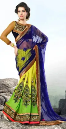 Picture of indian handmade style sari silk blend printed casual we