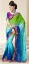 Picture of indian women embroidered saree handmade green ethnic de