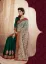 Picture of paisley printed sari handmade pure silk indian dress ma