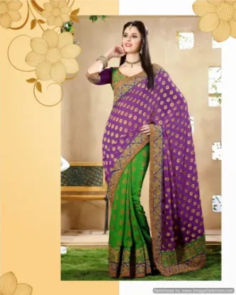 Picture of party wear ethnic bridal wedding sari indian bollywood,