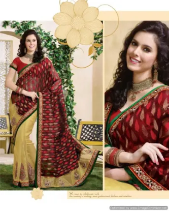 Picture of pure silk elephant printed handmade saree ethnic indian